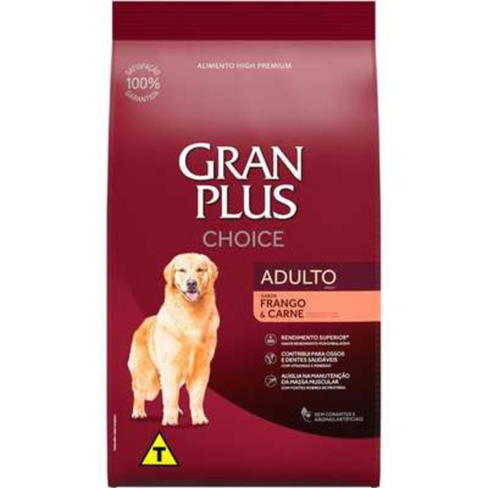 Ração GranPlus Choice Frango e Carne para Cães Adultos - 20Kg - 1