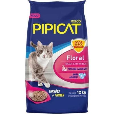 Areia Sanitária Pipicat Floral Granulado Extrafino Kelco 4kg