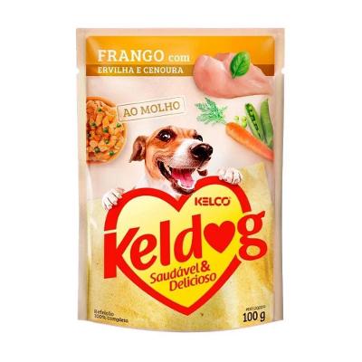 Ração Úmida Keldog Sachê para Cães Sabor Frango 100g