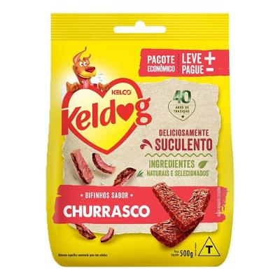 Bifinho para Cães Adultos Sabor Churrasco Keldog Kelco 500g