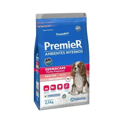 Ração para Ambientes Internos Cães Adultos Dermacare Salmão Premier 2,5Kg