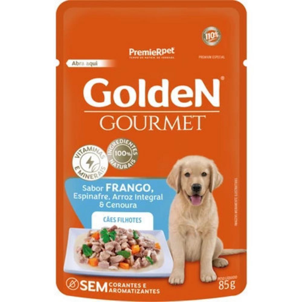 Ração Úmida Golden Gourmet para Cães Filhotes Sabor Frango 85g - 1