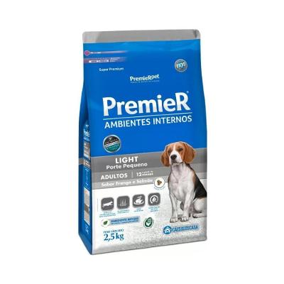 Ração para Cães Pequenos Adultos Premier Ambientes Internos Light 2,5Kg