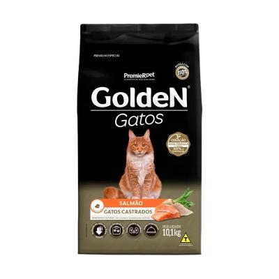 Ração pra Gatos Castrados Golden sabor Salmão 10.1kg
