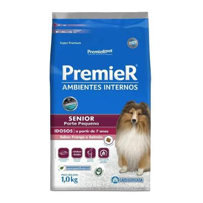 Ração para Ambientes Internos Cães Sênior Frango e Salmão Premier 1Kg