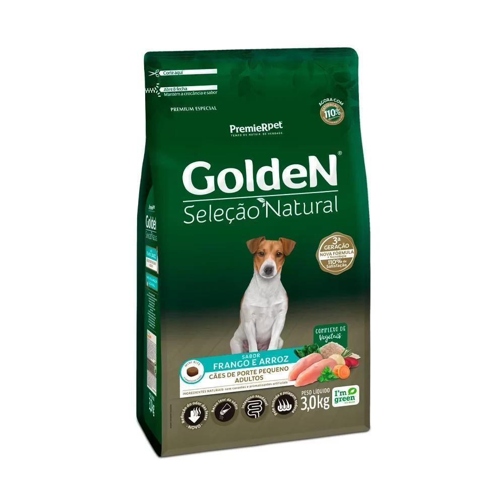 Ração Golden Seleção Natural Cães Adultos Mini Bits Frango Premier Pet 3Kg - 2