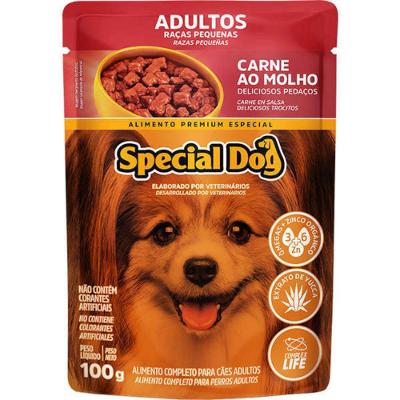 Ração Úmida Special Dog Ultralife para Cães Adultos de Porte Pequeno Sabor Carne ao Molho 100g
