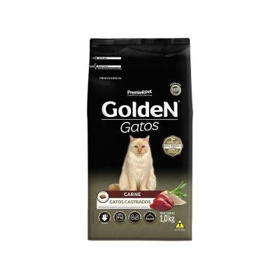 Ração pra Gatos Adultos Castrados Golden sabor Carne 1kg