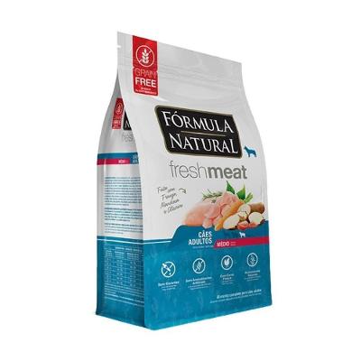 Ração para Cães Adultos Raças Médias Fresh Meat Sabor Frango Fórmula Natural 1Kg