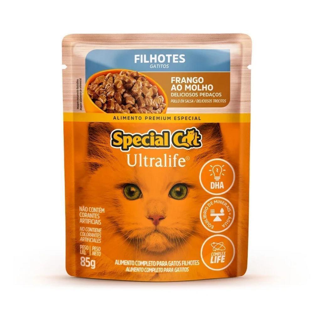 Ração Úmida para Gatos Filhote de Frango Sache Special Cat 85g - 2