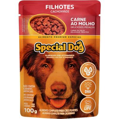 Ração Úmida Special Dog Ultralife para Cães Filhotes Sabor Carne ao Molho 100g