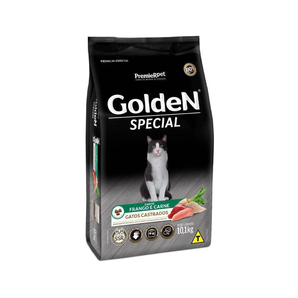 Ração para Gatos Castrados Frango Premium Special Golden 10,1 Kg - 1