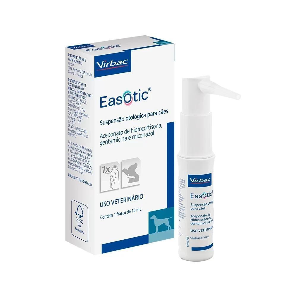 Solução Virbac de Tratamento Otológico 10Ml Easotic - 2