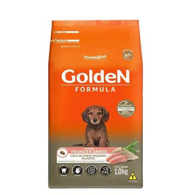 Ração pra Cães Filhotes Raças Pequenas Golden Fórmula sabor Frango e Arroz Mini Bits 1kg