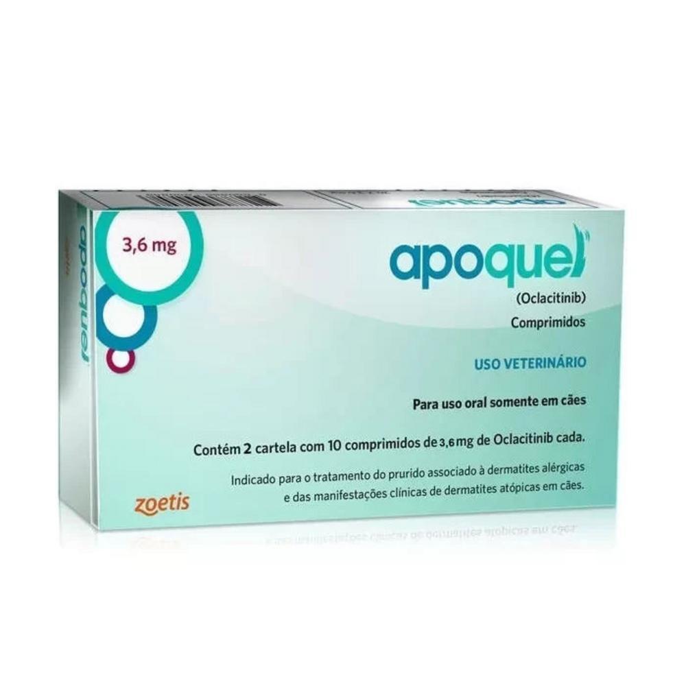 Apoquel 3,6Mg Zoetis com 20 Comprimidos - 1