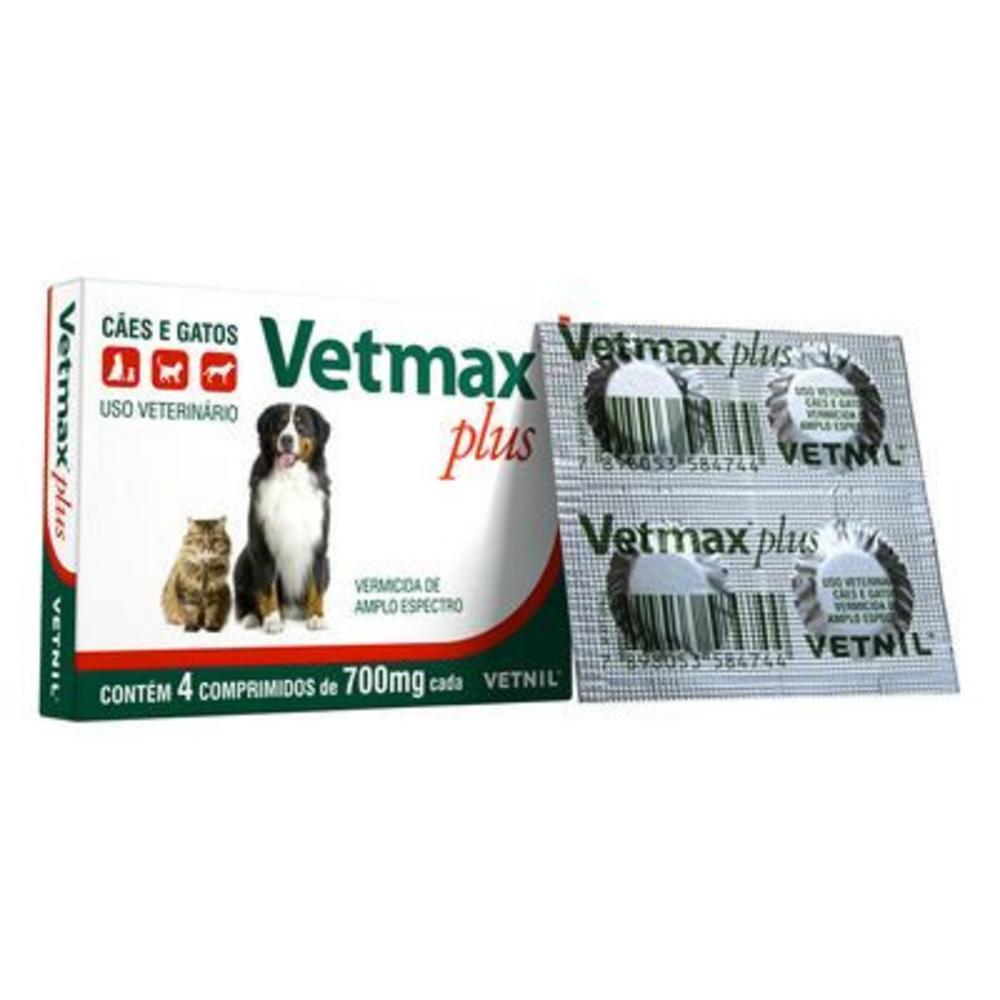 Vermífugo Vetnil Vetmax Plus 700 mg 4 Comprimidos - 2