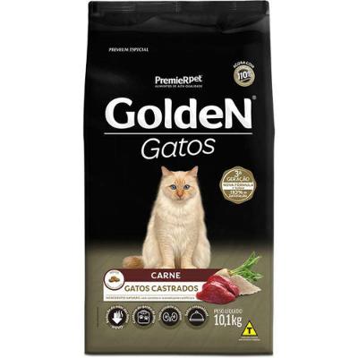 Ração pra Gatos Adultos Castrados Golden sabor Carne 10.1kg