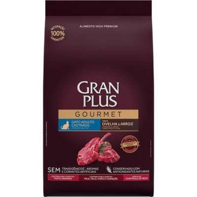 Ração Seca GranPlus Gourmet Ovelha e Arroz para Gatos Castrados - 1Kg