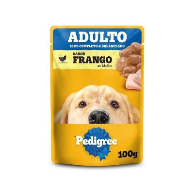 Ração Úmida Pedigree Sachê Frango ao Molho 100g para Cães Adultos