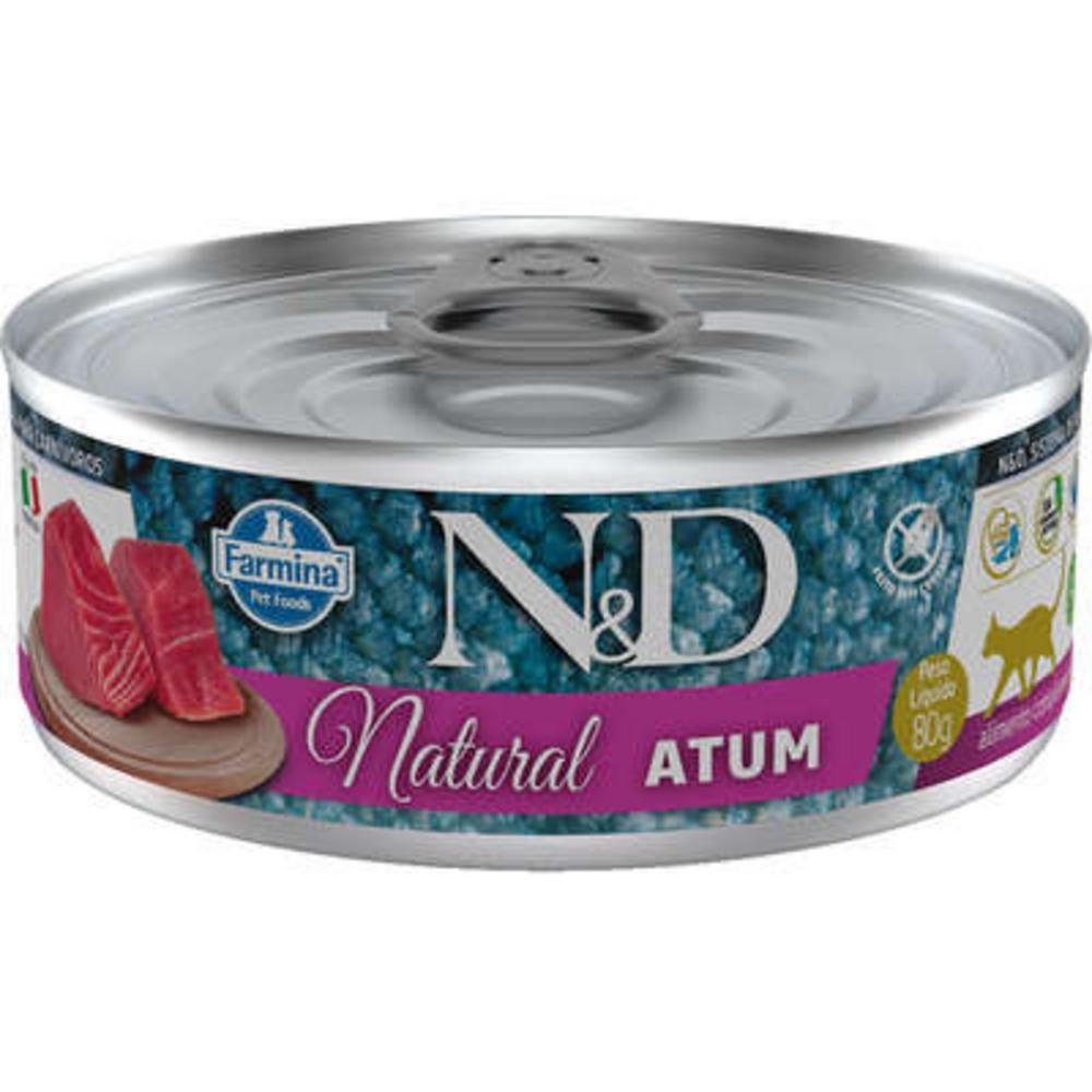 Ração Úmida Farmina NeD Natural Atum para Gatos Adultos - 70 g - 1