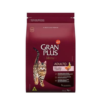 Ração pra Gatos Adultos 1kg Salmão e Arroz GranPlus