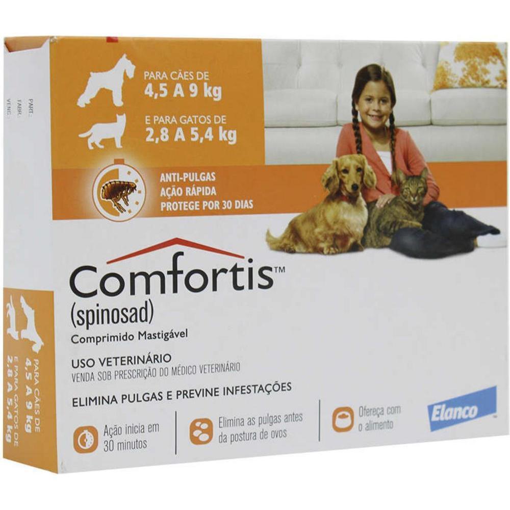 Comfortis para Cães (4,5 a 9 Kg) e Gatos (2,8 a 5,4 Kg) 270 mg - 2