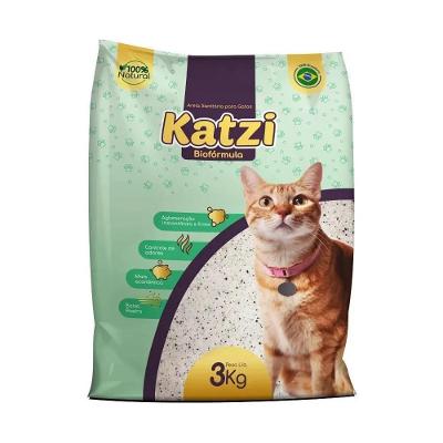 Areia Higiênica Biofórmula para Gatos 3kg Katzi