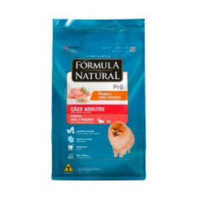 Ração Pró Cães Adultos de Porte Pequeno Sabor Frango e Arroz Integral 1kg Fórmula Natural
