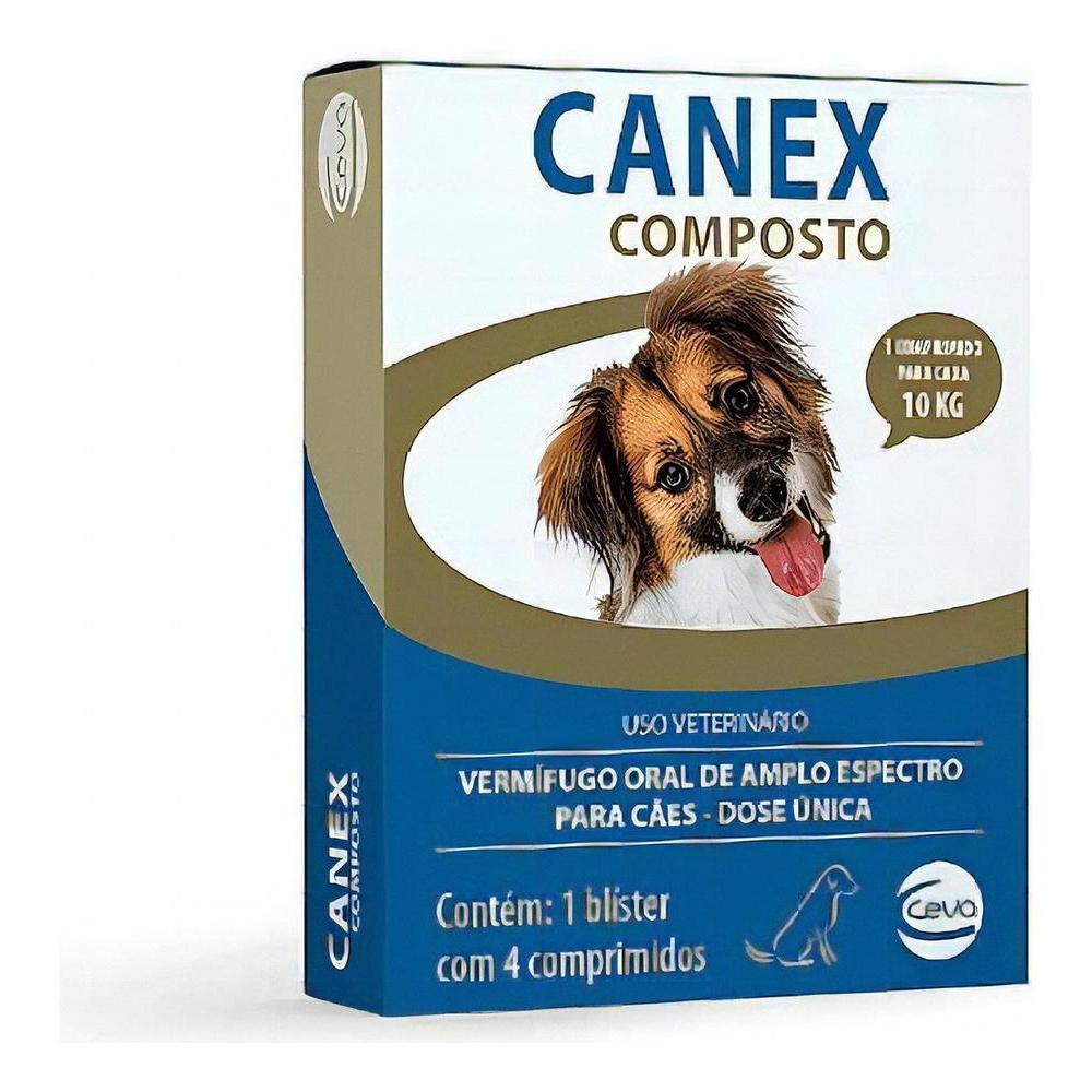 Vermifugo Canex Composto para Cães C/4 Comprimidos Ceva - 2