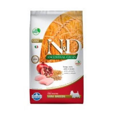 Ração Farmina Ancestral Grain para Cães Adultos de Raças Mini Sabor Frango e Romã NeD