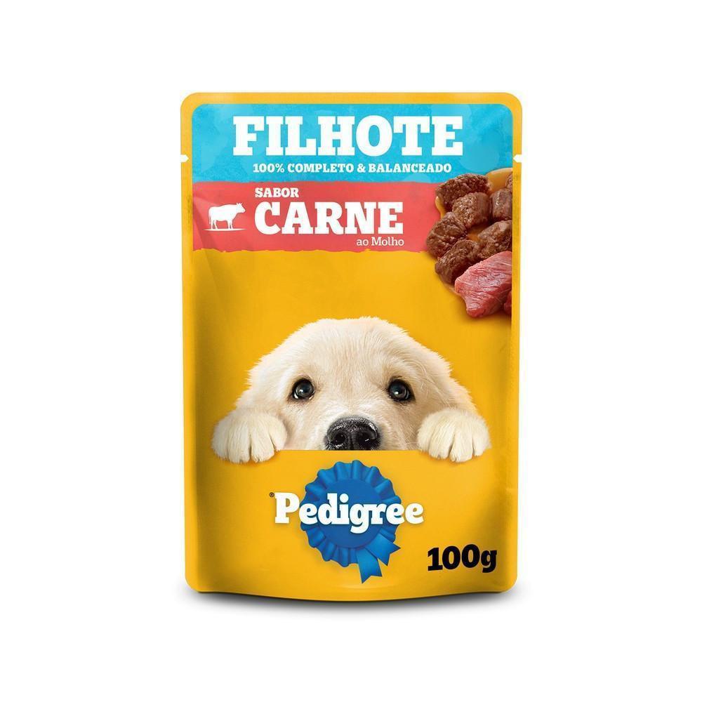Ração Úmida Sachê Carne ao Molho para Cães Filhotes 100g Pedigree - 1