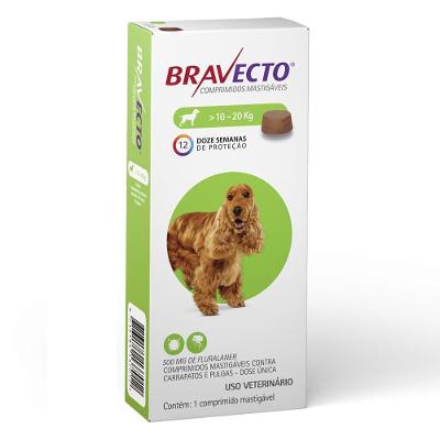 Antipulgas 10 a 20kg  1 Comprimido Bravecto