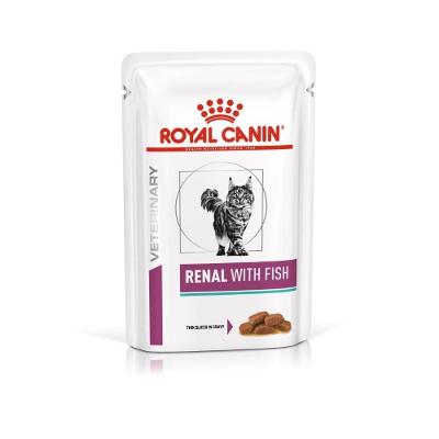 Ração Úmida Sachê Veterinary Diet Renal com Peixe para Gatos 85g Royal Canin