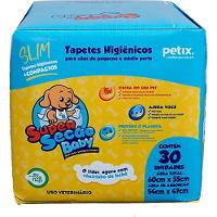 Tapete Higiênico Super Secão Baby Slim Petix com 30Un - 1