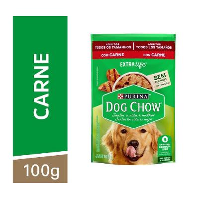 Ração para Cães Adultos Carne Ao Molho 100g Dog Chow
