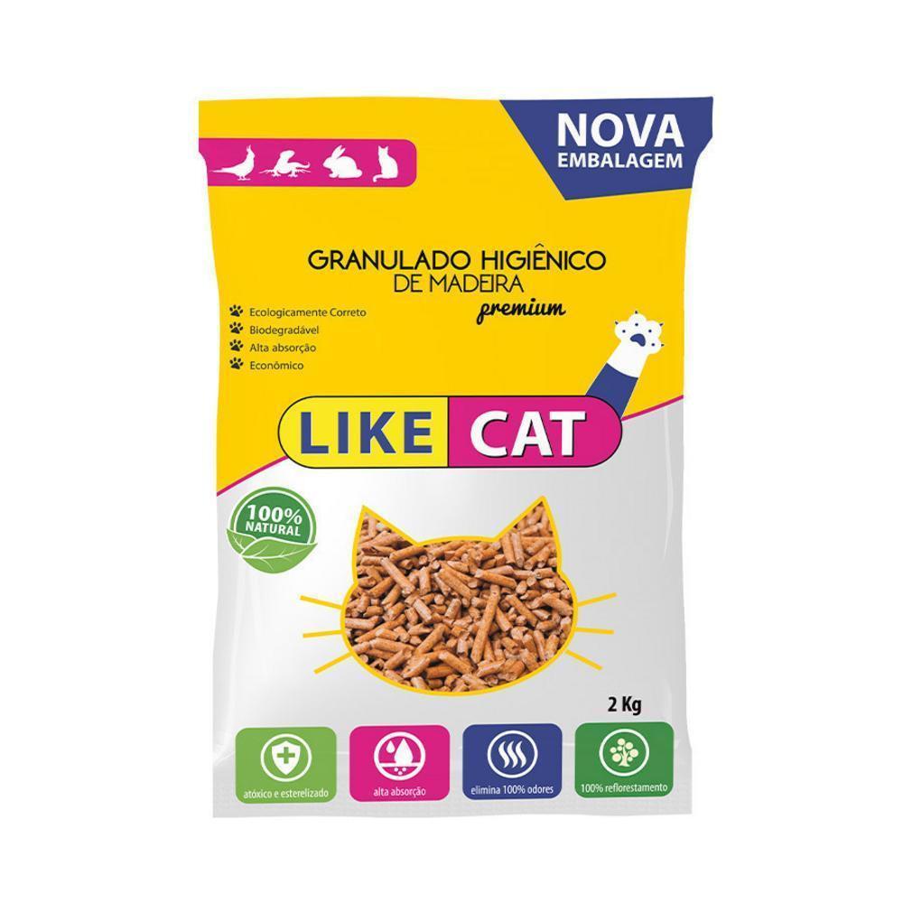 Granulado Higiênico de Madeira Like Cat 2Kg - 2