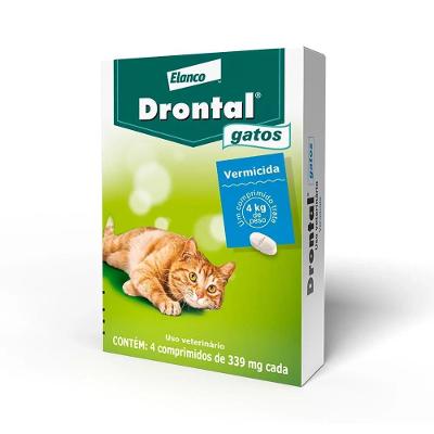 Vermífugo Gatos de 4 Kg Drontal C/4 Comprimidos