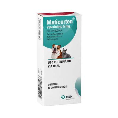 Anti-inflamatório MSD Meticorten Vet 10 Comprimidos Cães e Gatos