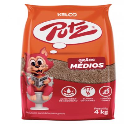 Areia Higiênica Putz Grãos Médios 4Kg