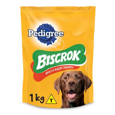 Biscoito Biscrok Para Cães Adultos Raças Grandes Pedigree 1Kg
