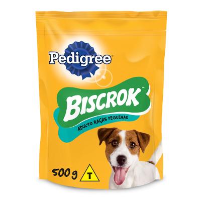 Biscoito Pedigree Biscrok Para Cães Adultos Raças Pequenas 500g