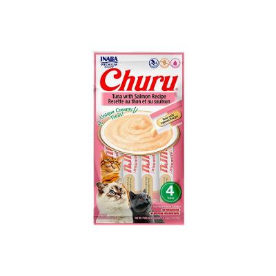Purê Churu Atum e Salmão para Gatos 56g 1un
