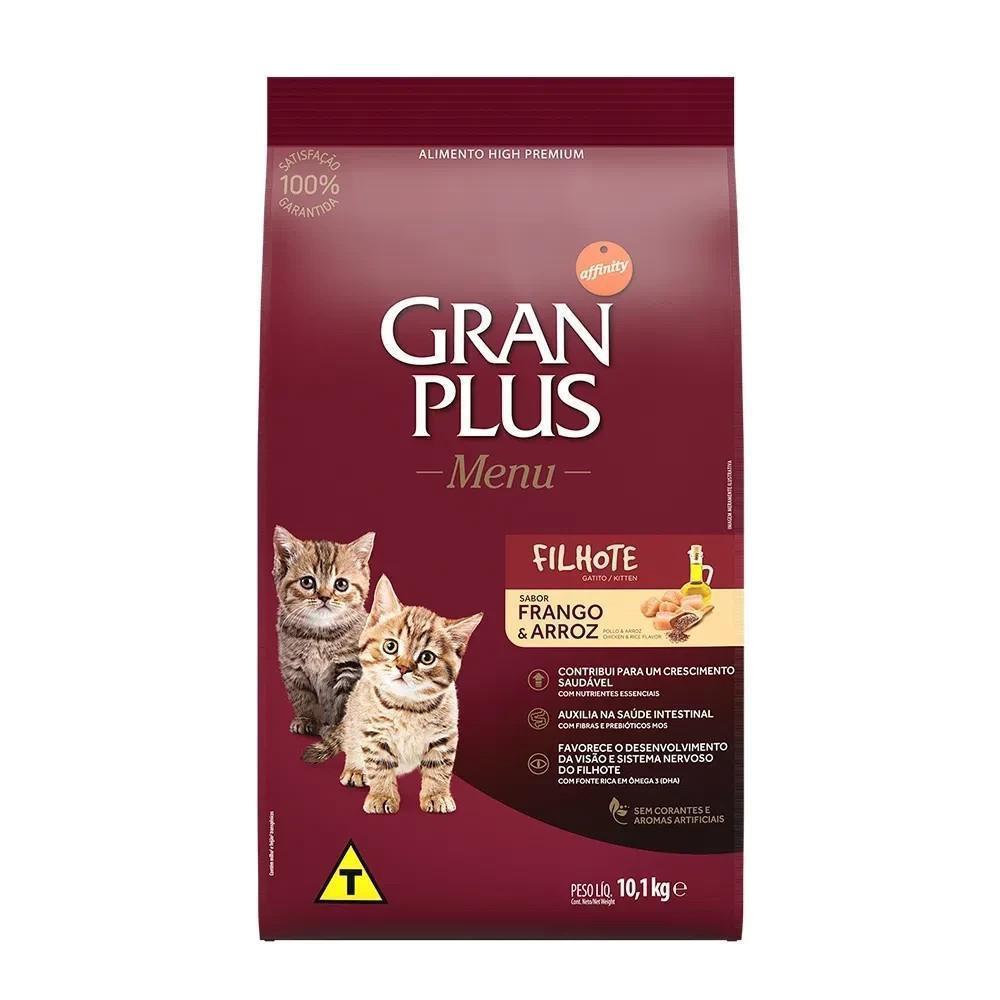 Ração pra Gatos Filhotes Frango e Arroz 3kg GranPlus - 1