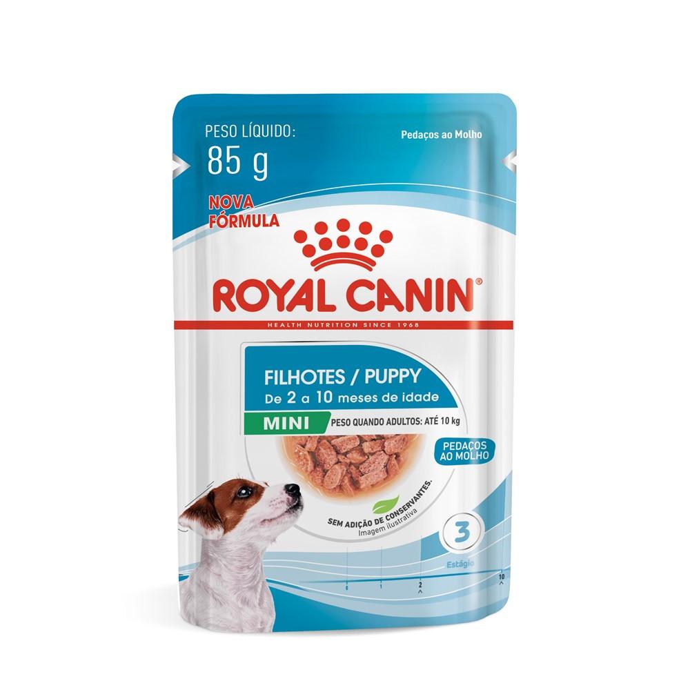 Ração Úmida Royal Canin Mini Puppy para Cães Filhotes de Porte Pequeno 85g - 1