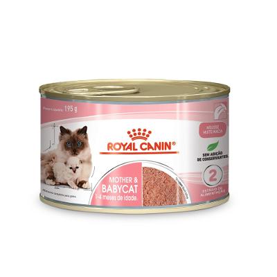 Ração Úmida Mother e Babycat Instinctive para Gatas Gestantes Lactantes e Gatos Filhotes Royal Canin 195g 1 Un