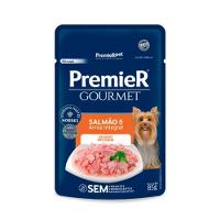 Ração Úmida Premier Gourmet Para Cães Sabor Salmão e Arroz Integral 85g - 1
