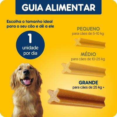Petisco Dentastix Cuidado Oral Para Cães Adultos Raças Grandes 7 Unidades Pedigree