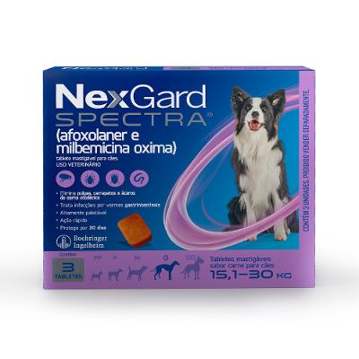 Antipulgas e Carrapatos Spectra para Cães 15,1 a 30Kg Nexgard