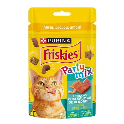 Purina Party Mix Petiscos Para Gatos Salmão 40G Friskies
