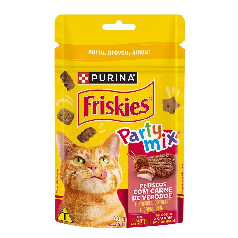 Purina Party Mix Petiscos Para Gatos Carne 40G Friskies - 1